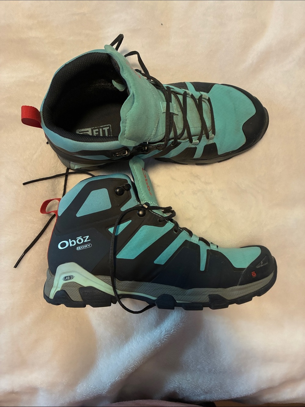 Women’s Oboz Aqua-Teal hiking Boots- Durable Trail Waterproof footwear